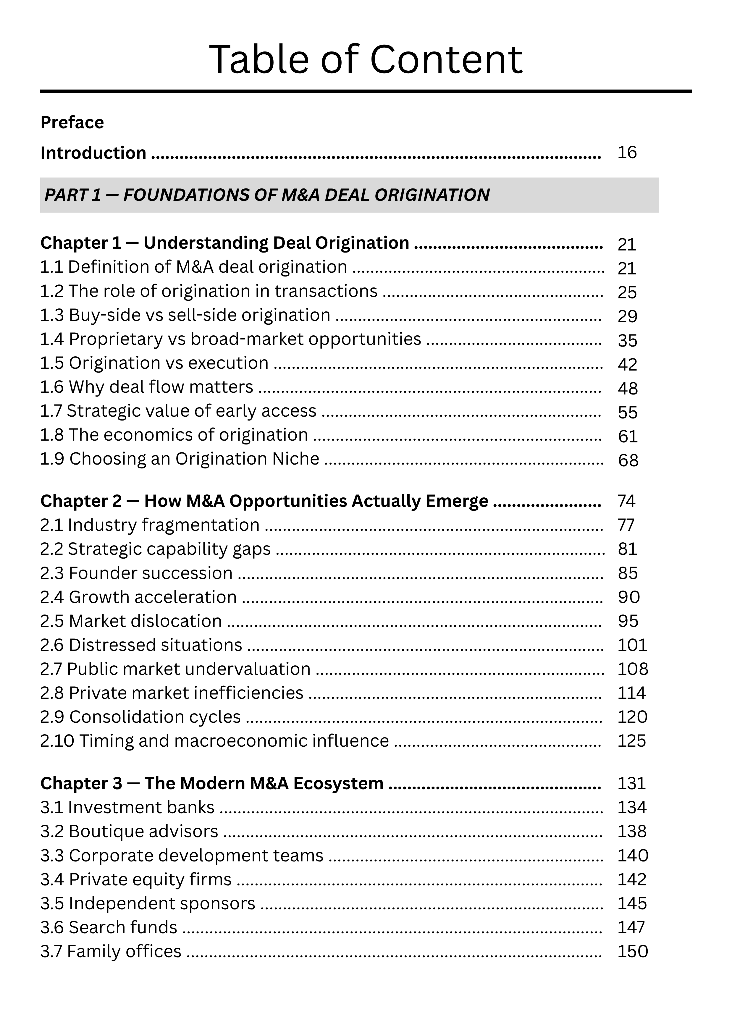 Practical Guide to M&A Deal Origination